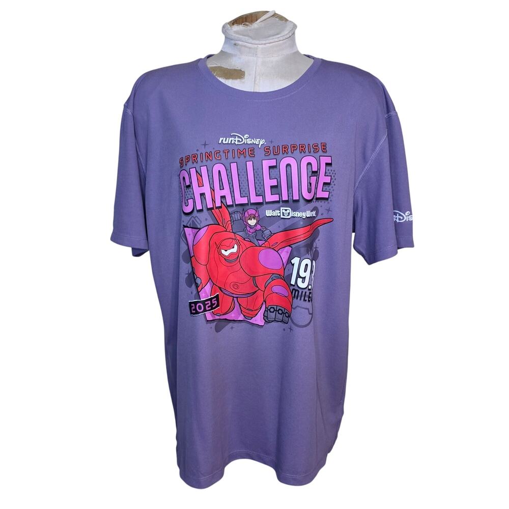 Run Disney Springtime Surprise Challenge 2025 WDW Baymax Big Hero 6 Shirt XL